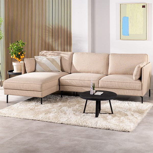 Haluta - Hoekbank Oliver - 255 x 157 x 85 cm - Beige - Links