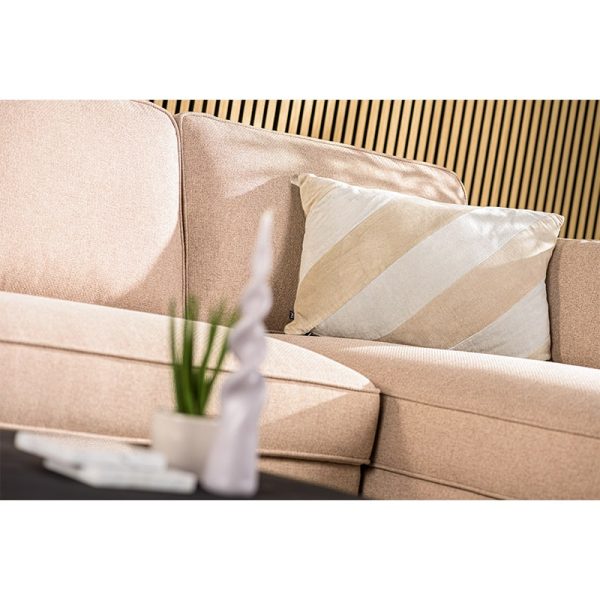 Haluta - Hoekbank Oliver - 255 x 157 x 85 cm - Beige - Rechts - Afbeelding 6