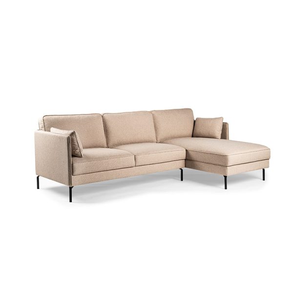 Haluta - Hoekbank Oliver - 255 x 157 x 85 cm - Beige - Rechts - Afbeelding 3