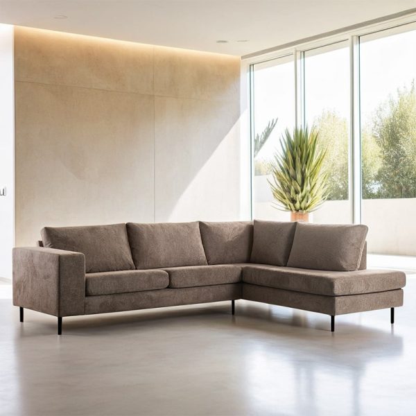 Haluta - Hoekbank Matteo - 265 x 208 x 81 cm - Taupe - Rechts