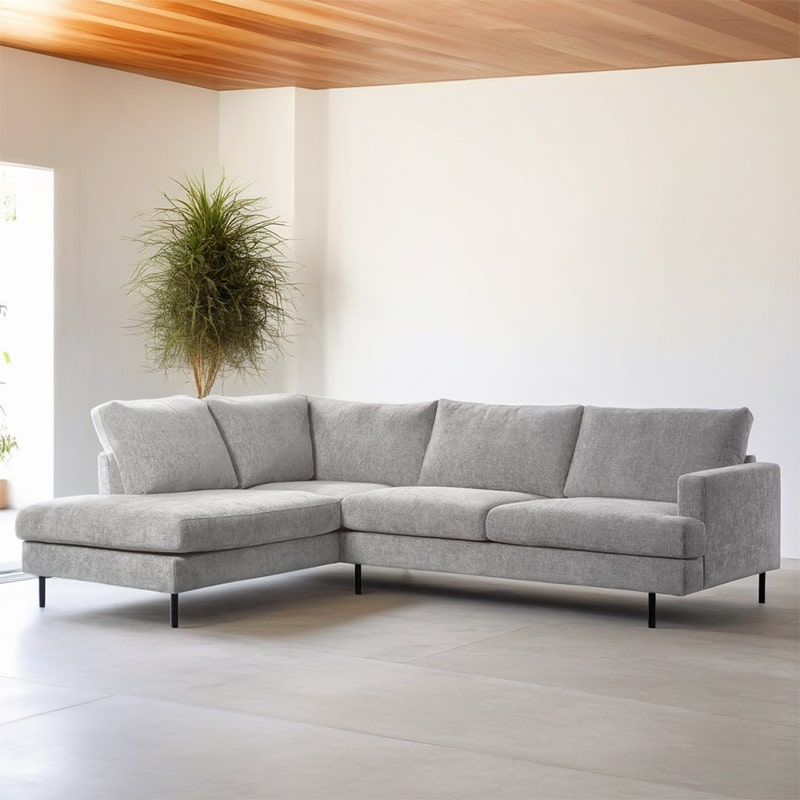 Haluta - Hoekbank Emil - 262 x 206 x 84 cm - Naturel - Links