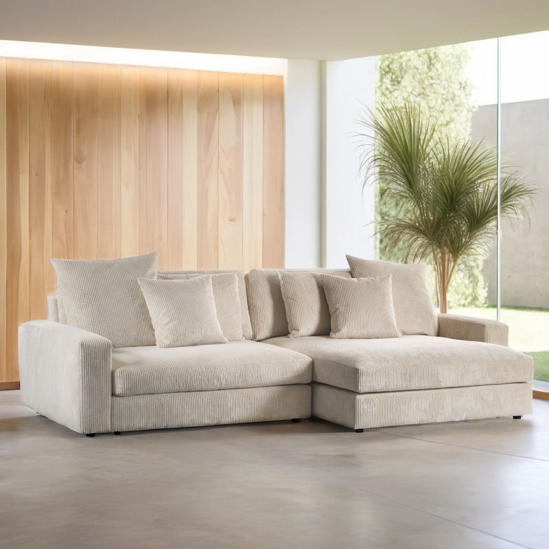 Haluta - 3-zitsbank Anton - 263 x 203 x 83 cm - Naturel