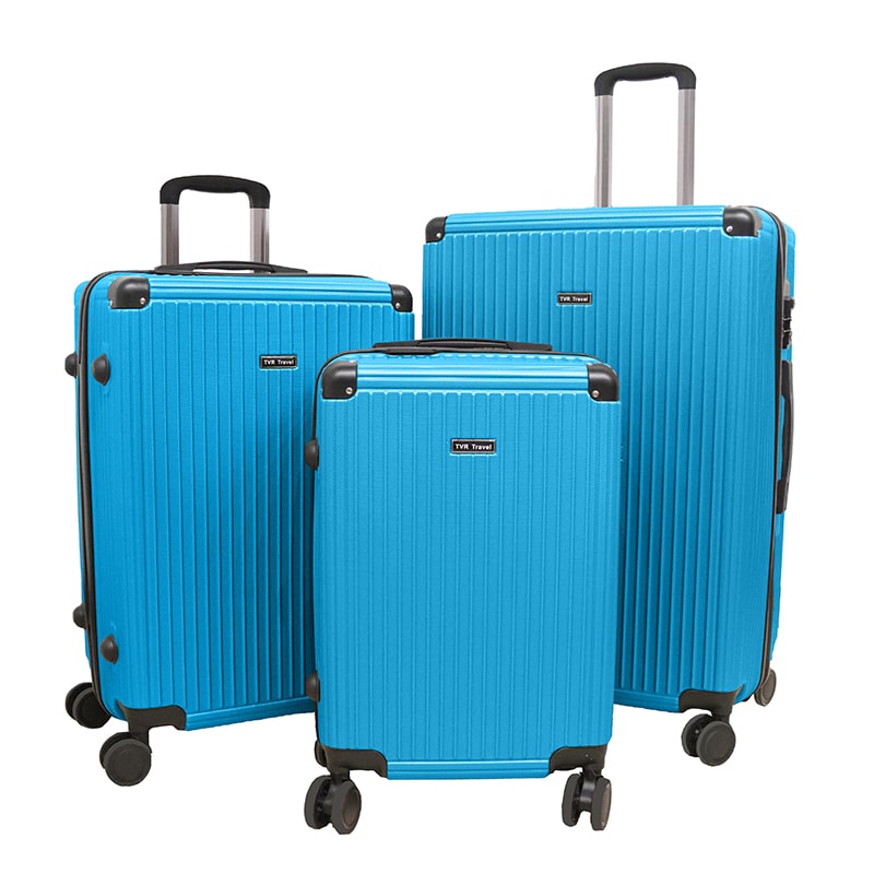 TVR-Travel® - Kofferset Niels - Koffers - 3 stuks - S/M/L - Licht blauw