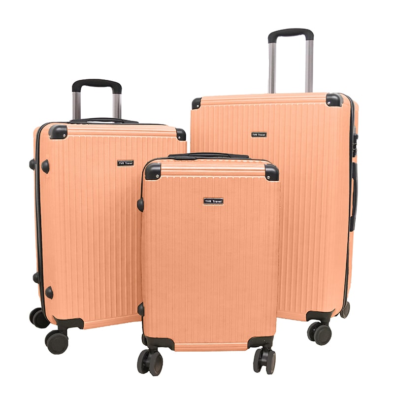 TVR-Travel® - Kofferset Niels - Koffers - 3 stuks - S/M/L - Rose gold