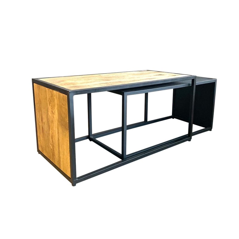 Moods - Salontafelset Everly - 90 x 45 x 45 cm - Zwart - Afbeelding 2