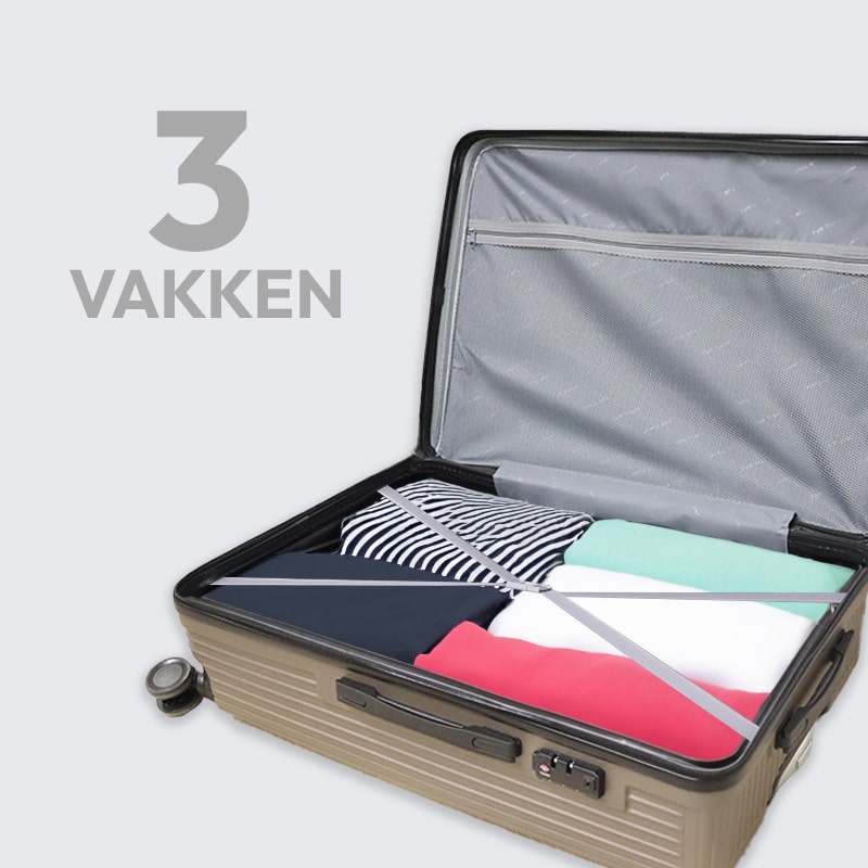 TVR-Travel® - Kofferset Bruno - Koffers - 3 stuks - S/M/L - Donker blauw - Afbeelding 2