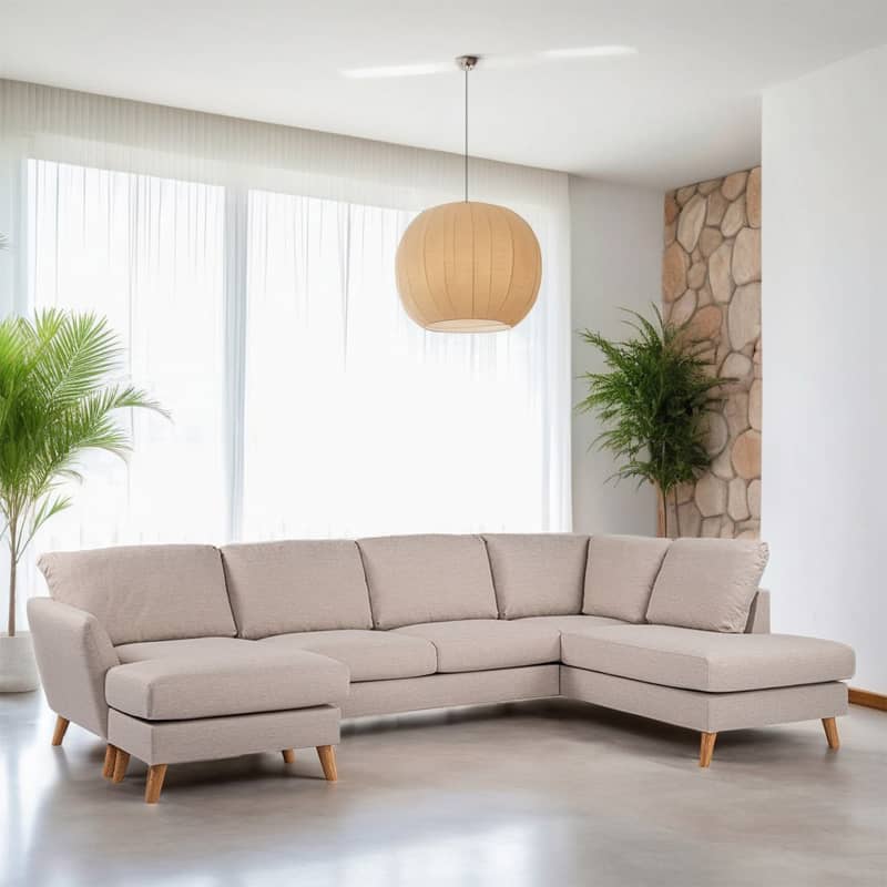 Haluta - U-bank May - 310 x 196 x 89 cm - Beige - Rechts