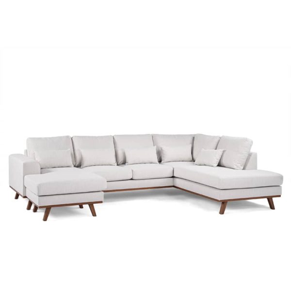 Haluta - Hoekbank Dove - 290 x 202 x 85 cm - Beige - Rechts - Afbeelding 2