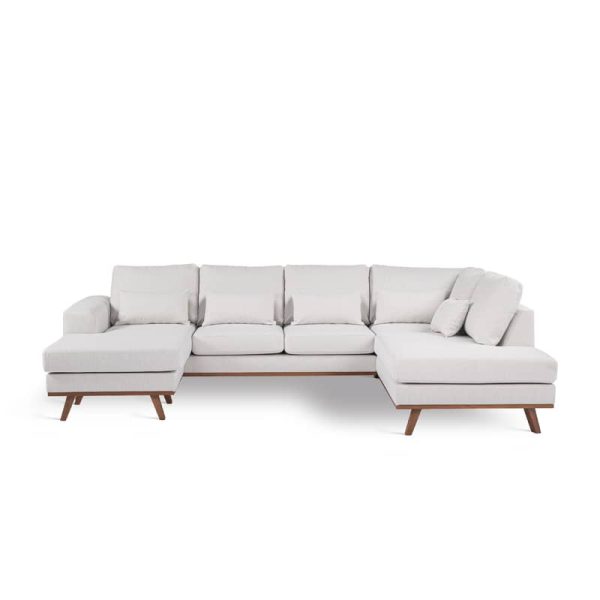 Haluta - Hoekbank Dove - 290 x 202 x 85 cm - Beige - Rechts - Afbeelding 3