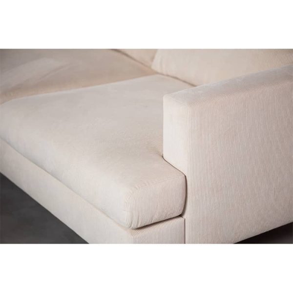 Haluta - Hoekbank Kendrick - 218 x 152 x 82 cm - Beige - Afbeelding 5