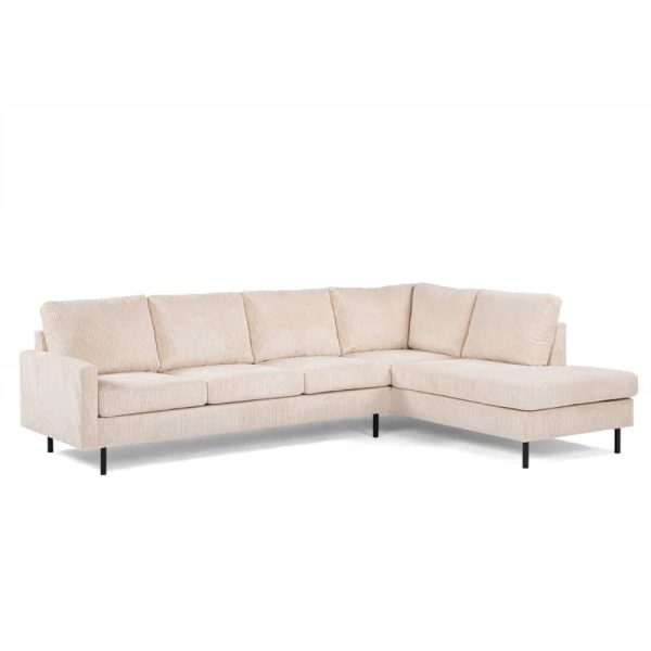 Haluta - Hoekbank Dorian - 268 x 189 x 80 cm - Beige - Rechts - Afbeelding 2