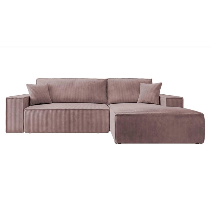 Hoekslaapbank Eline - Ribstof - Roze - 267x167x85.jpg