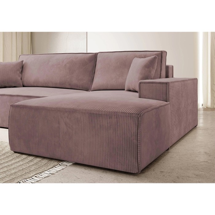 Hoekslaapbank Eline - Ribstof - Roze - 267x167x85 (5).jpg