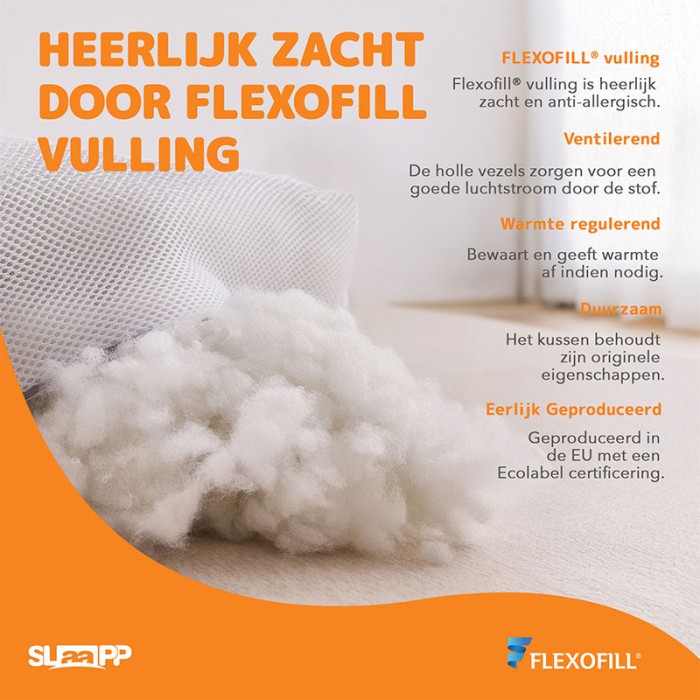 SLAAPP - Hoofdkussen Box Ventilatie - 50x60x10cm - 2-Pack - Afbeelding 2