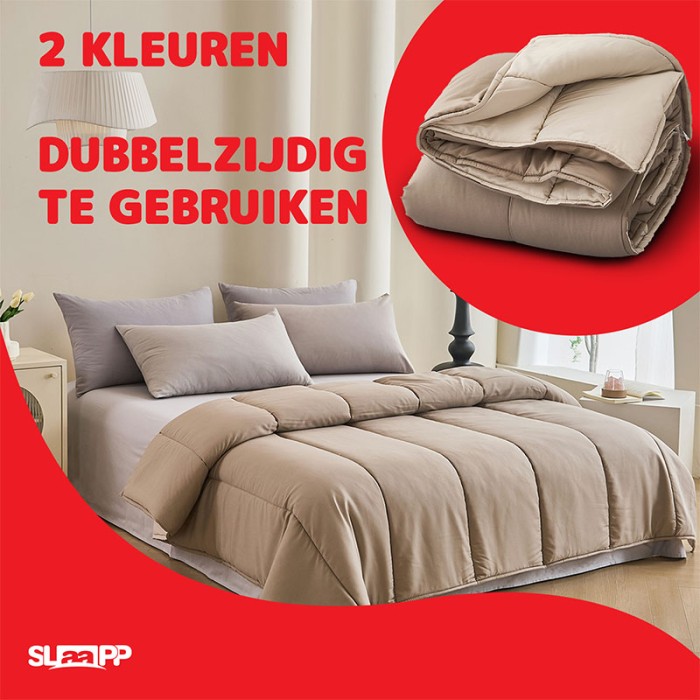 SLAAPP - Wasbaar Dekbed Zonder Overtrek - Beige - Afbeelding 4