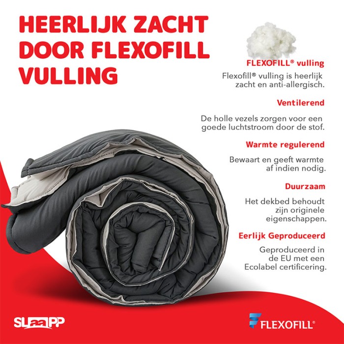 SLAAPP - Wasbaar Dekbed Zonder Overtrek - Grijs - Afbeelding 3